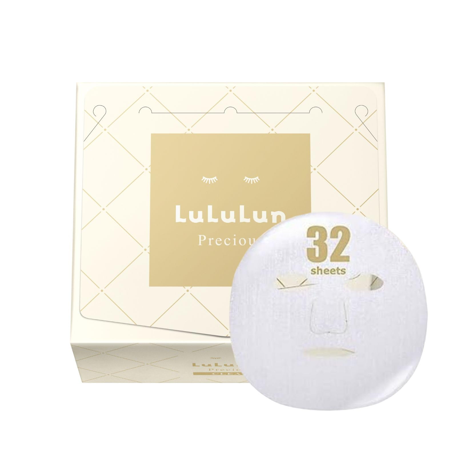 Lululun 32EA masque-visage anti-âge avec thé vert et shiso, hydratation présente.