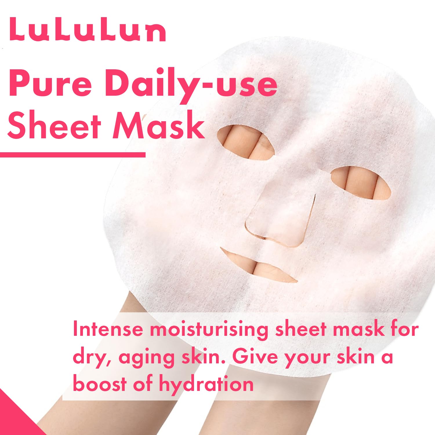 Lululun masque visage adhérent sur peau détendue et nourrie