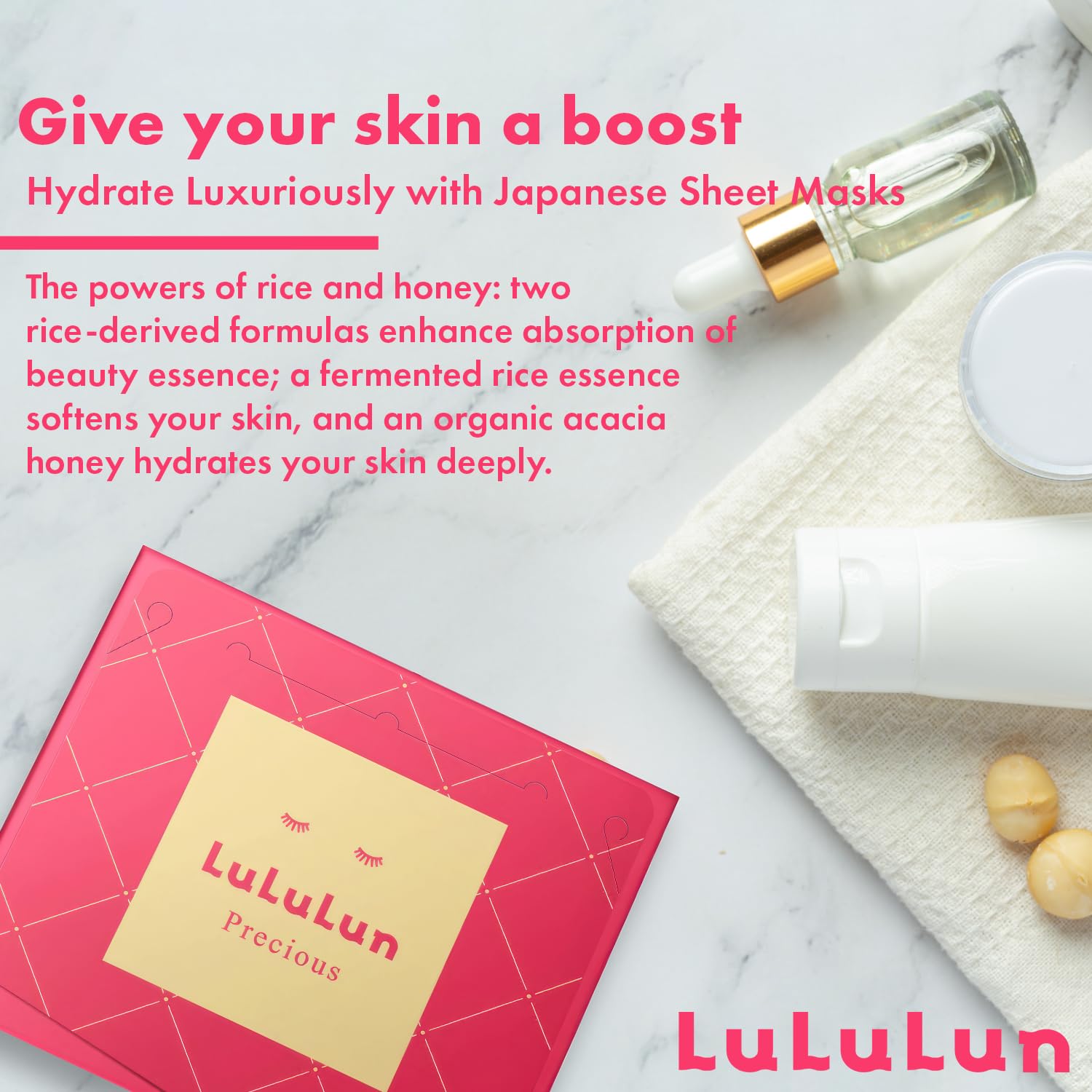 Lululun peau lumineuse après application, hydratation durable