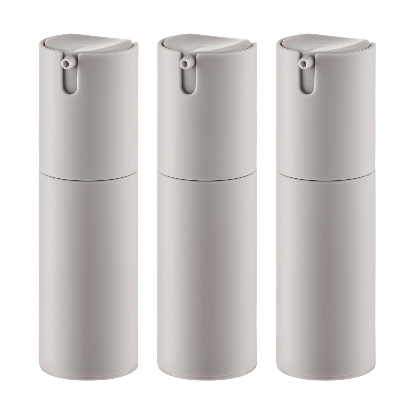 Bouteille airless de voyage Lulupack 1 oz, gris, compacte et anti-fuite.