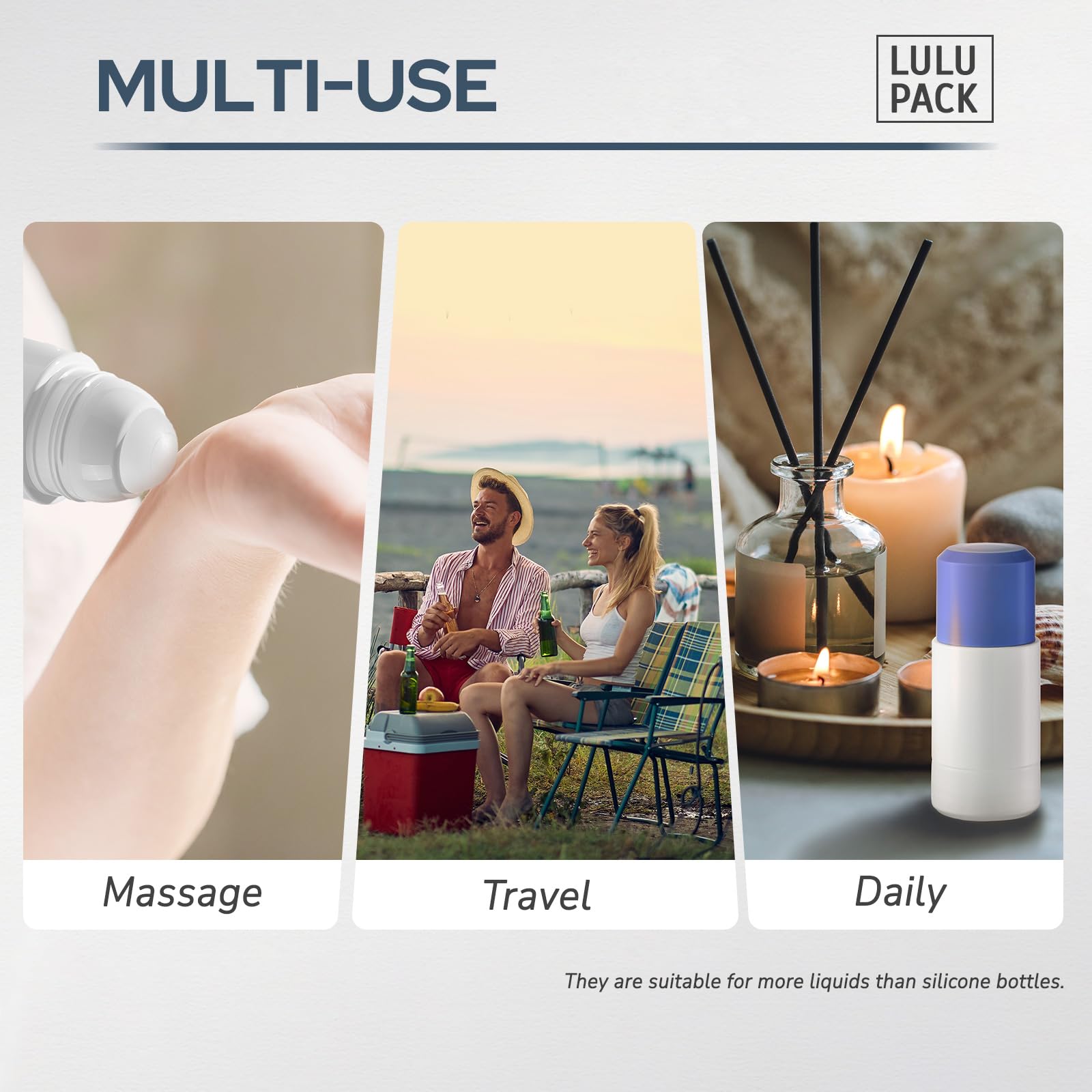 Lulupack, capacité 75ml, idéal pour transporter en voyage ou en activité.