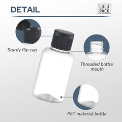 Flacons Lulupack étanches avec bouchon disque prévient les fuites en déplacement.