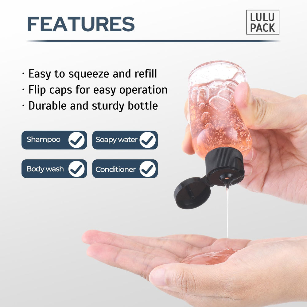 Flacons Lulupack en PP sans odeur, réutilisables et durables.