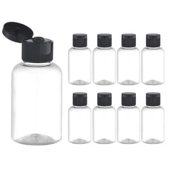 Flacons Lulupack transparents, idéaux pour repérer rapidement le contenu durant le voyage.