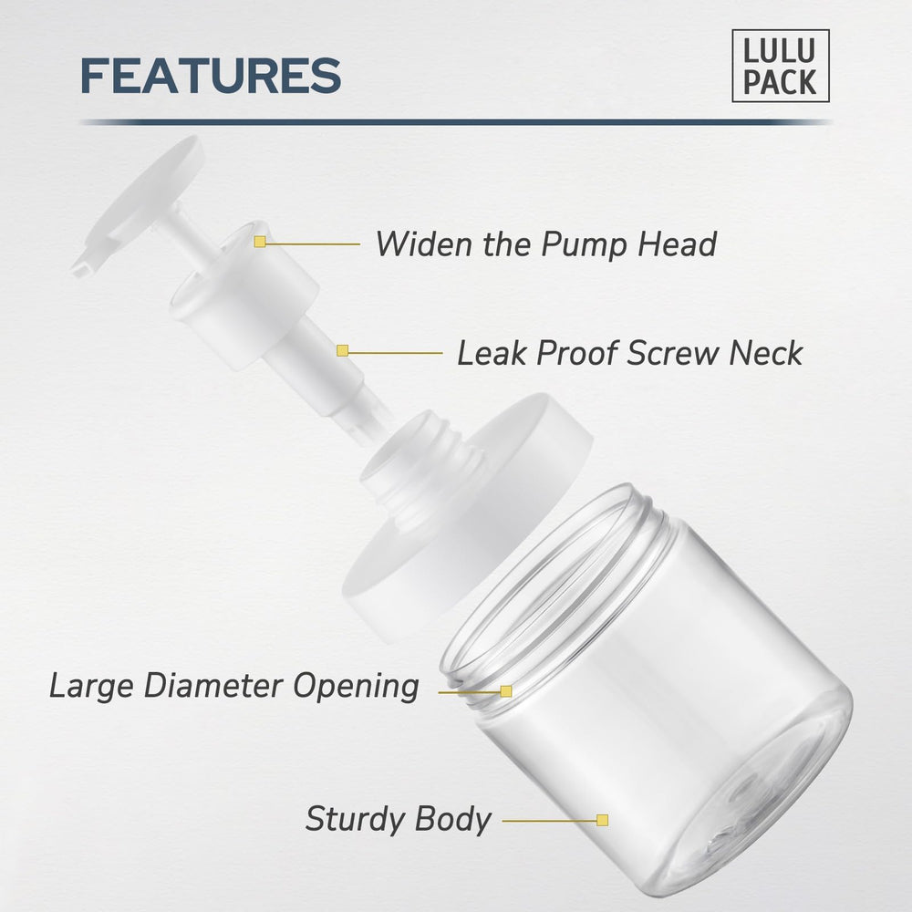Lulupack pompe-bouteille shampoing 250 ml : pratique en douche.