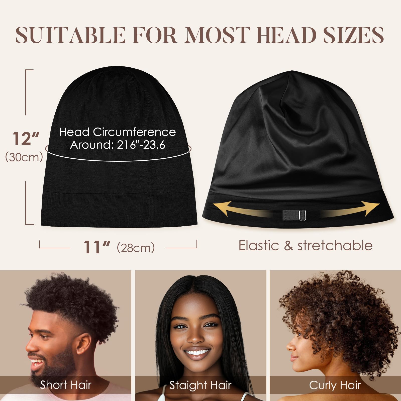 Bonnet LULUSILK facile à porter la nuit pour un confort discret.