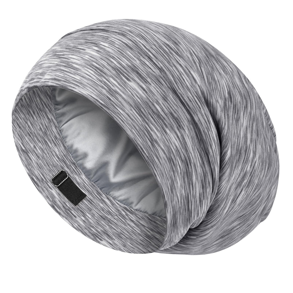 Casquette de sommeil LULUSILK vue de face, protection capillaire douce