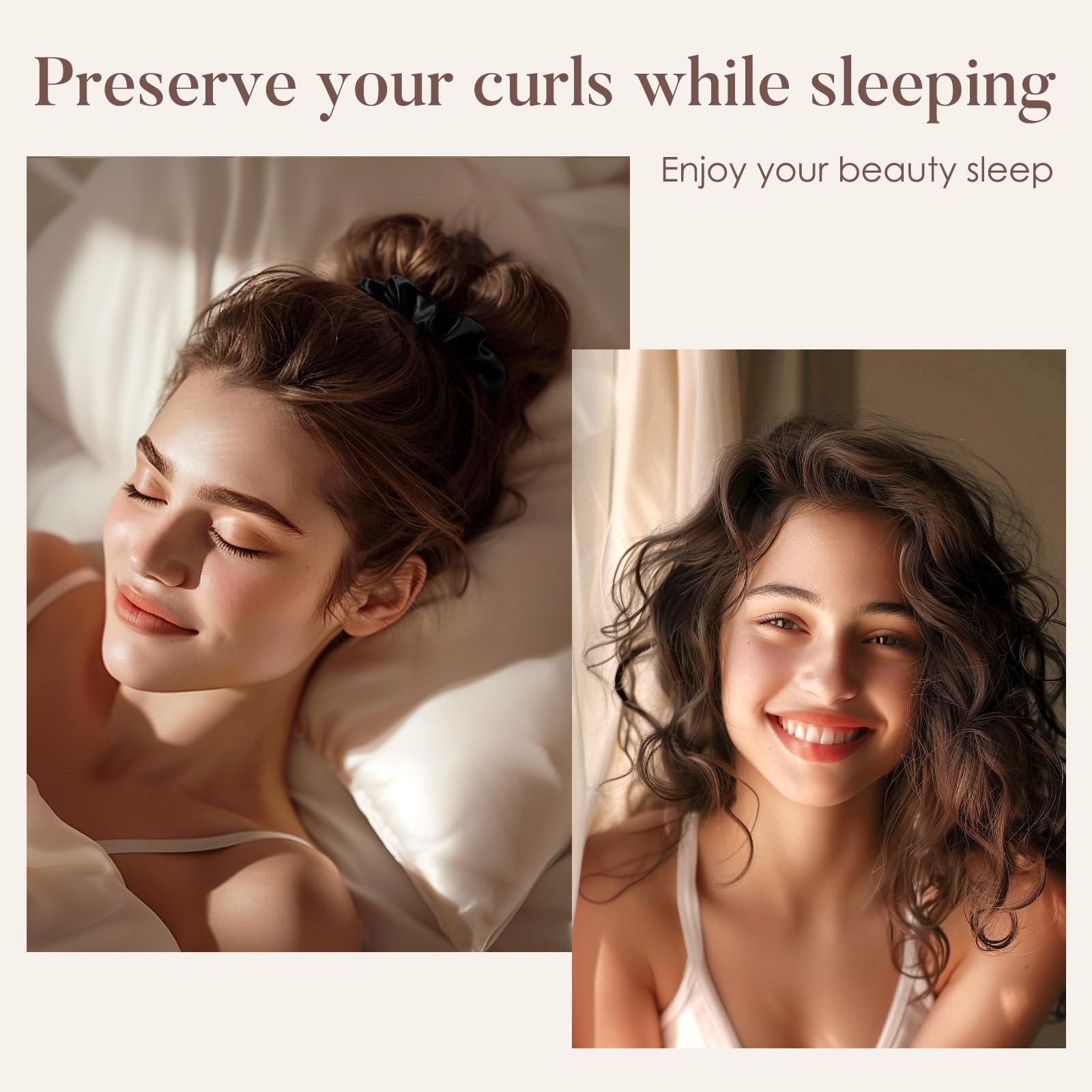 LULUSILK chouchou porté dans les cheveux, réduction du frottement