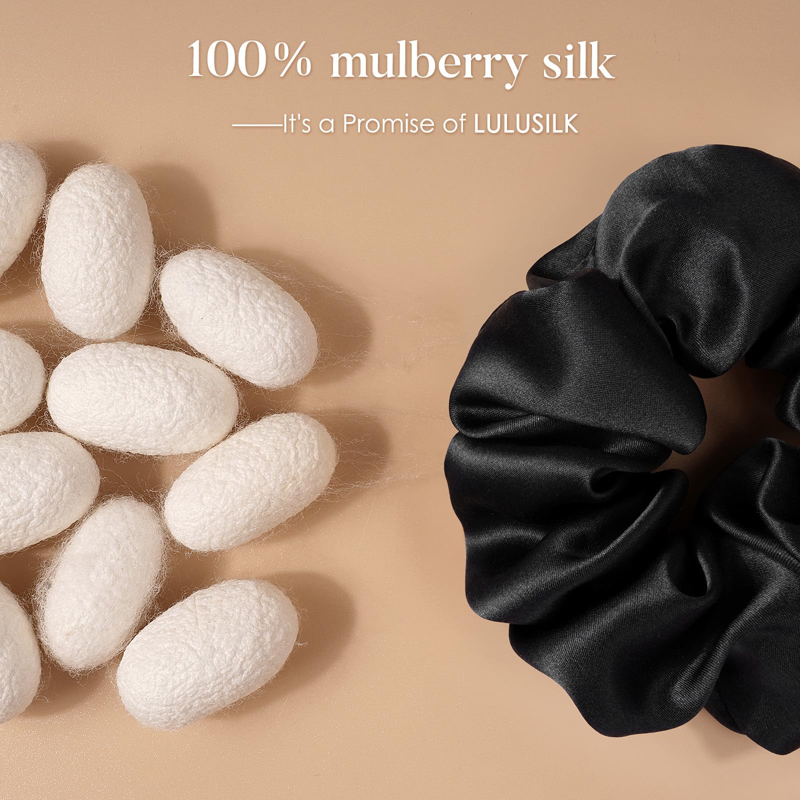 Chouchou LULUSILK en soie de mûrier noire, douceur nocturne et réduction des tiraillements.