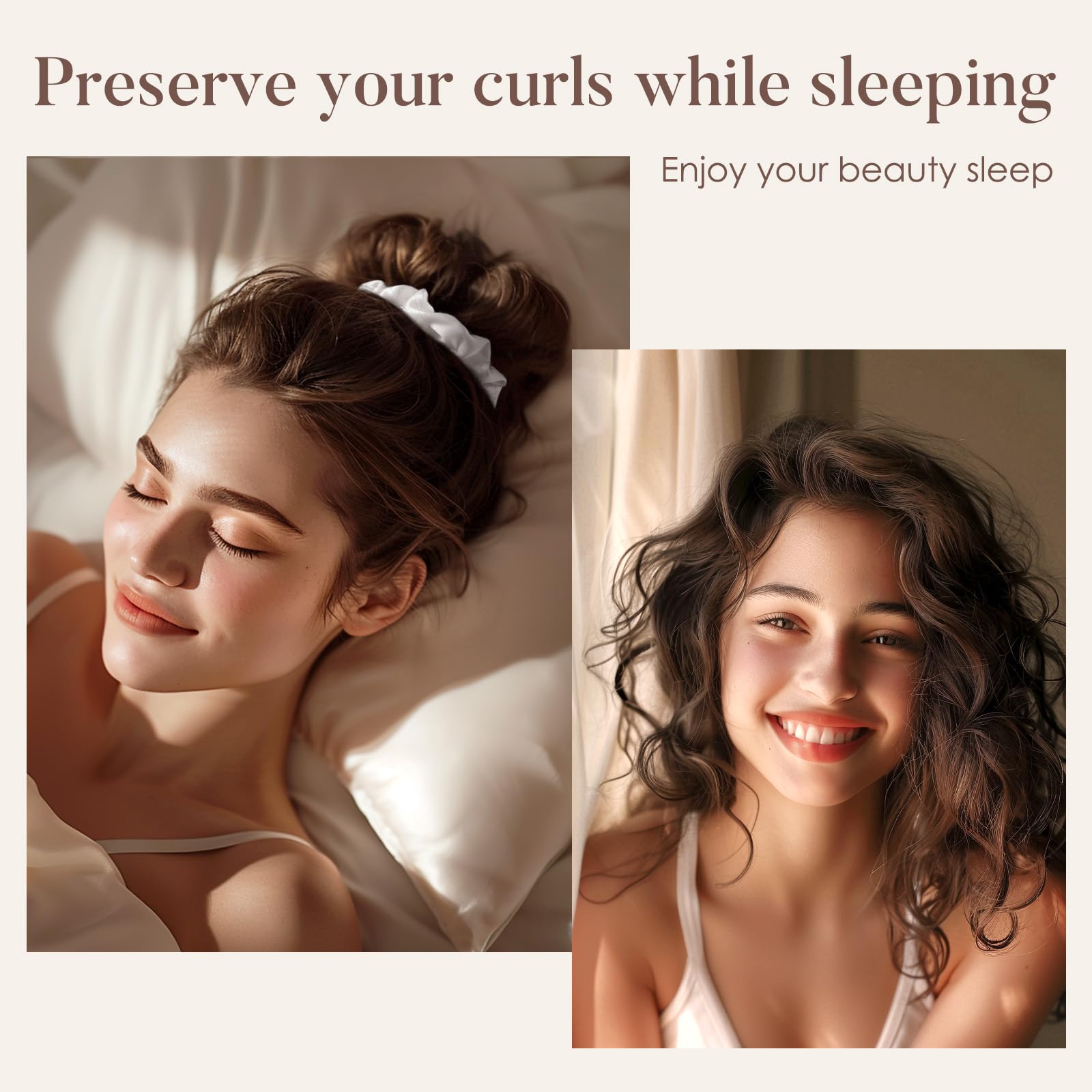 Scrunchies LULUSILK en soie Mulberry blanc, parfaits pour l usage quotidien des cheveux