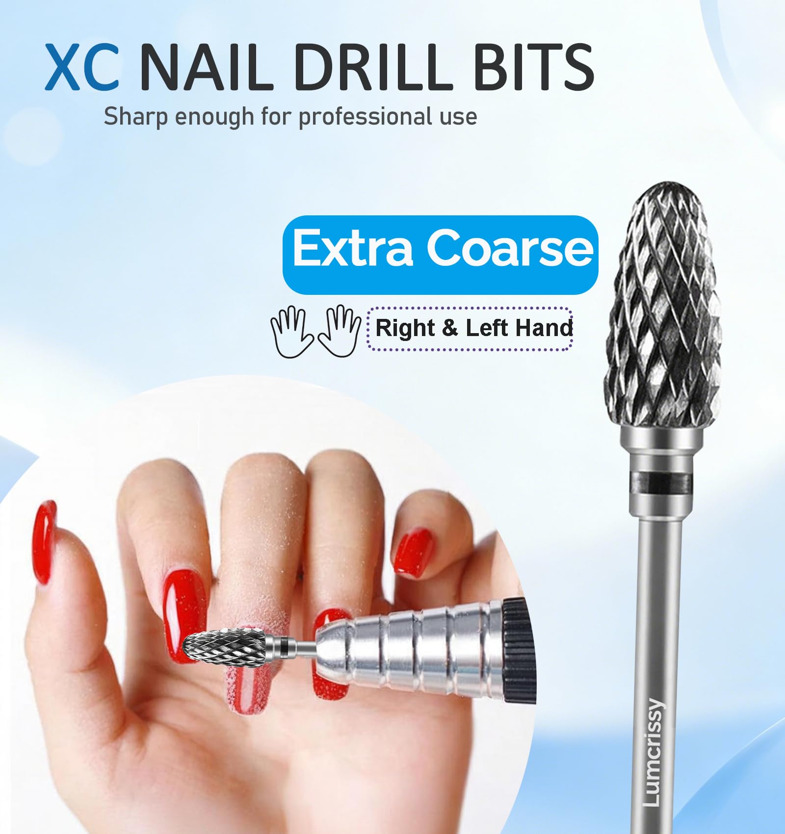 Lumcrissy ensemble accessoires ongles pro, idéal pour les techniciennes et utilisation à domicile.