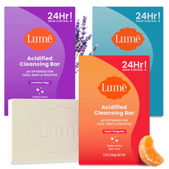 Barre nettoyante acidifiée Lume Tangerine pour une fraîcheur durable.