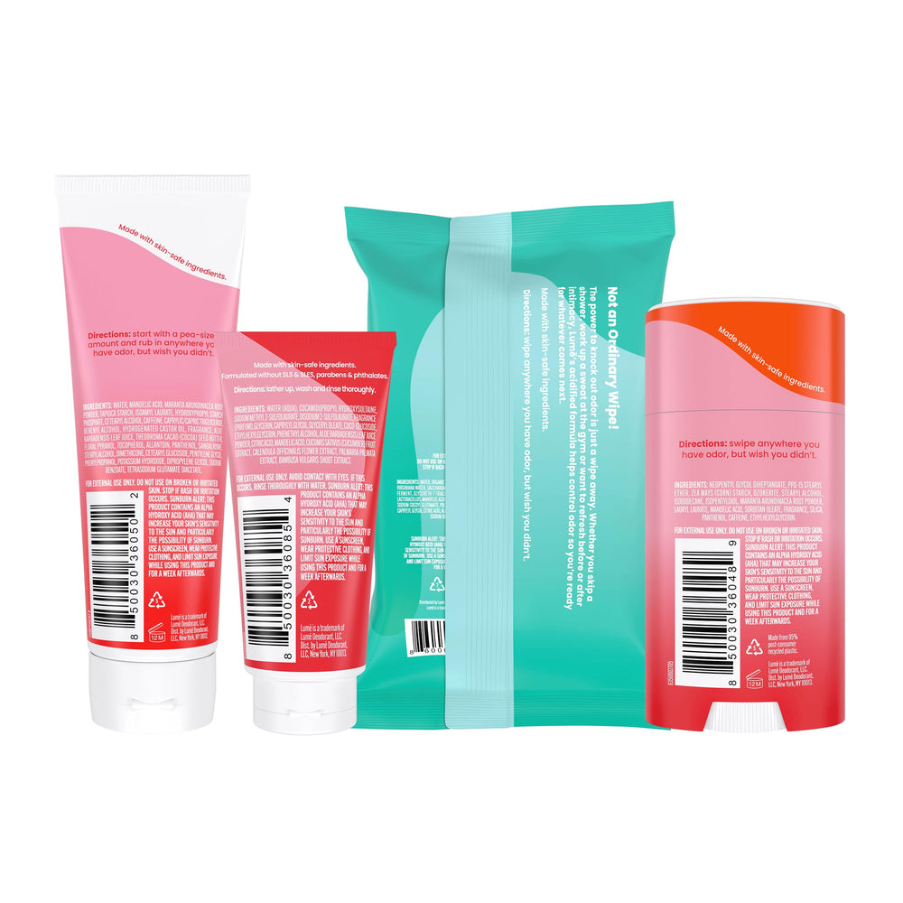 Bâton déodorant solide Lume, application douce et précise.