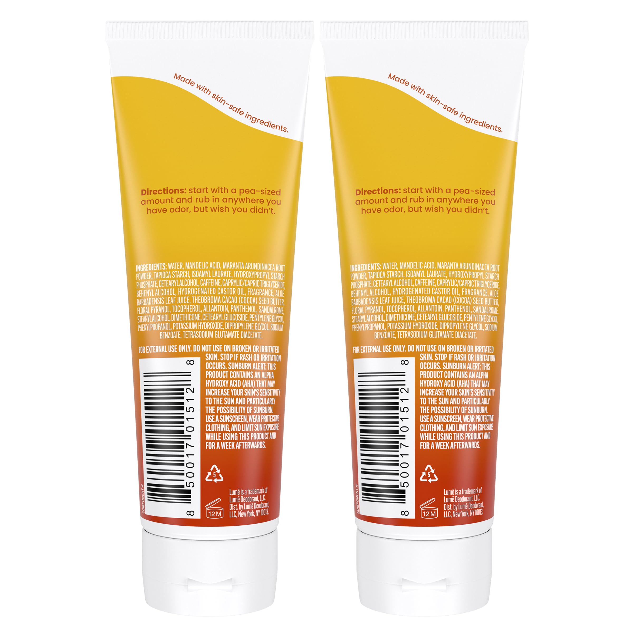 Texture crème légère Lume prête à être appliquée comme soin hydratant