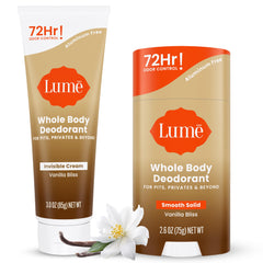 Lume crème invisible en tube, contrôle des odeurs toute la journée.