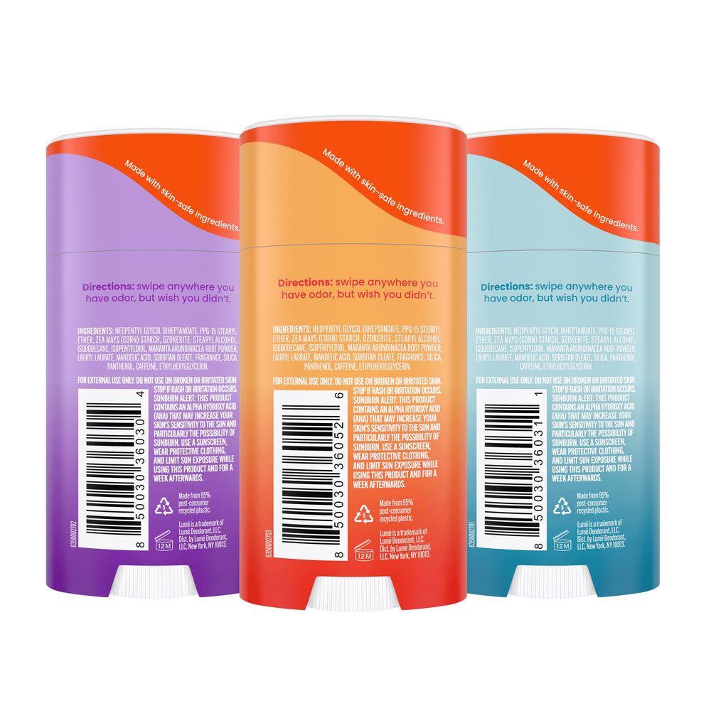 Lume Déodorant application aisselles, contrôle des odeurs.