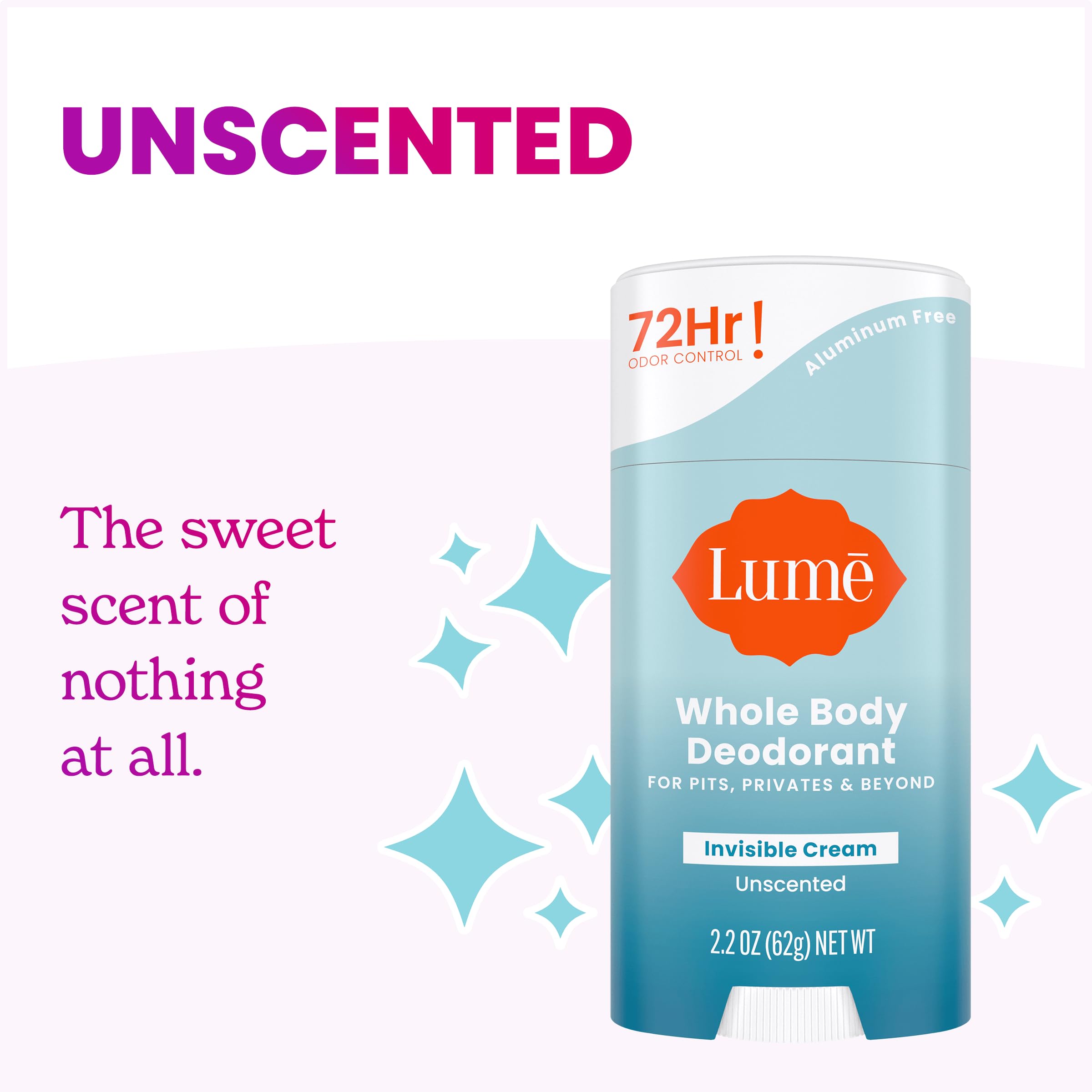 Sans parfum — Lume déodorant crème invisible pour usage quotidien