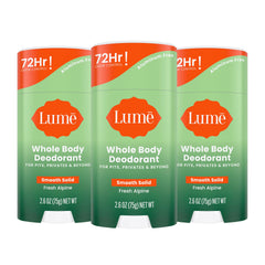 Déodorant Lume – baton-lisse: fraîcheur longue durée sans aluminium ni bicarbonate, usage quotidien.