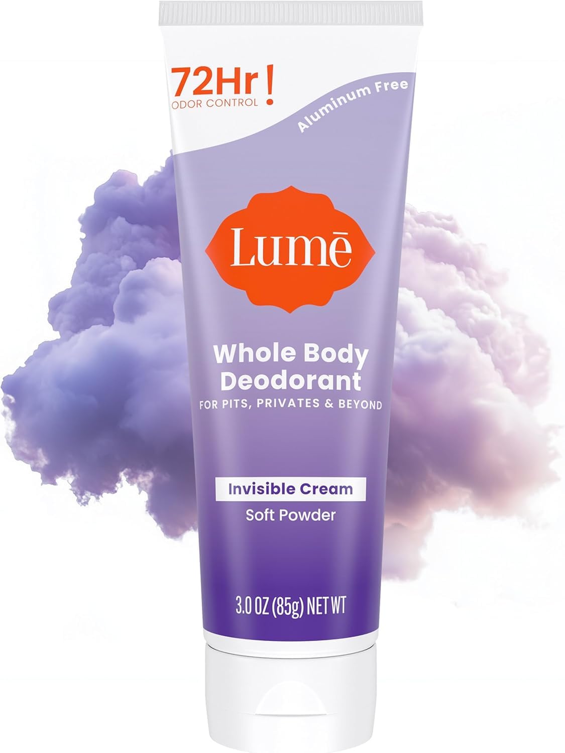 Lume déodorant corps invisible crème-tube, application douce et discrète au quotidien.
