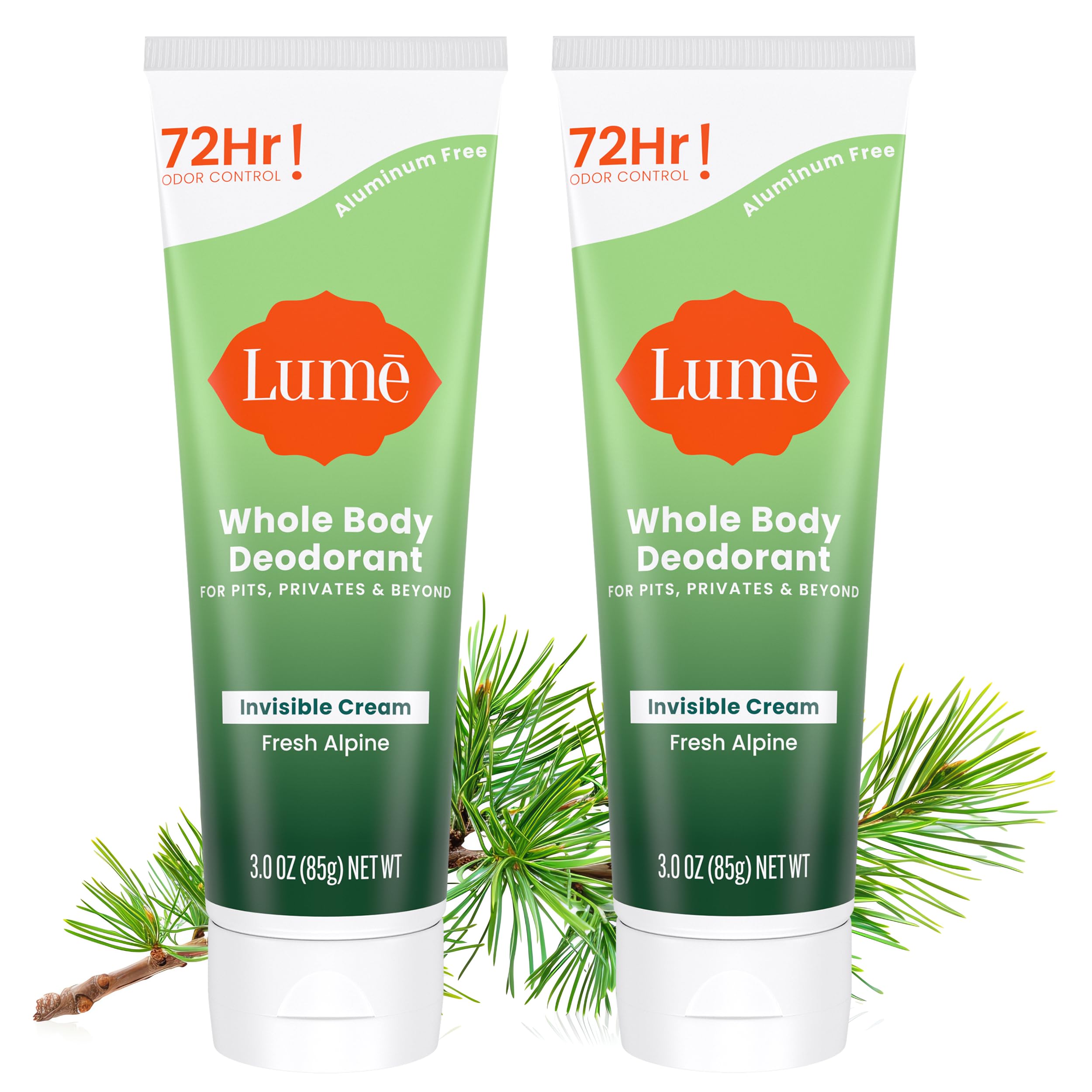 Lume Déodorant Corps Invisible en tube, packaging discret et élégant.