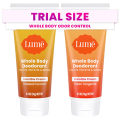 Lume déodorant corps mini crème invisible coco grillé, protection longue durée.