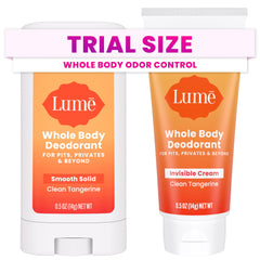 Lume Déodorant Crème Invisible Tangerine prêt à l'emploi pour une fraîcheur durable.