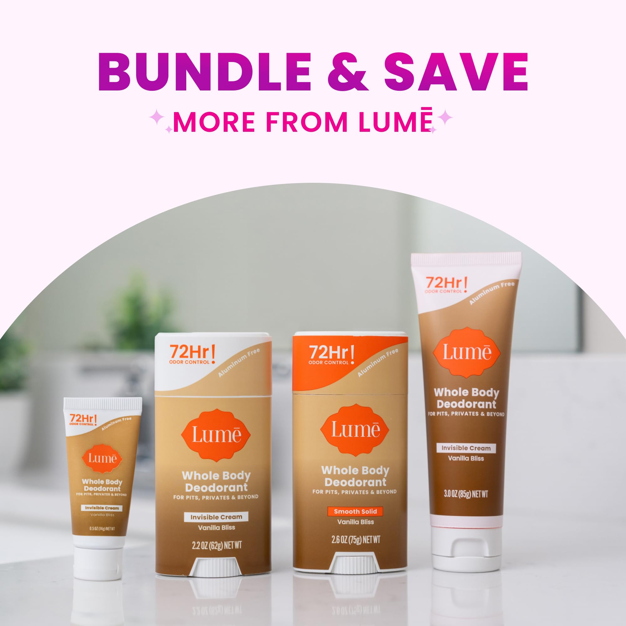 Lume Déodorant Crème Invisible Vanille Délice application-douce pour tout le corps.