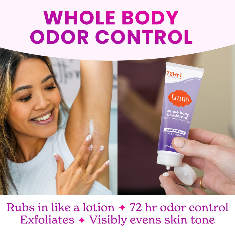Lume Déodorant – application en crème comme une lotion légère