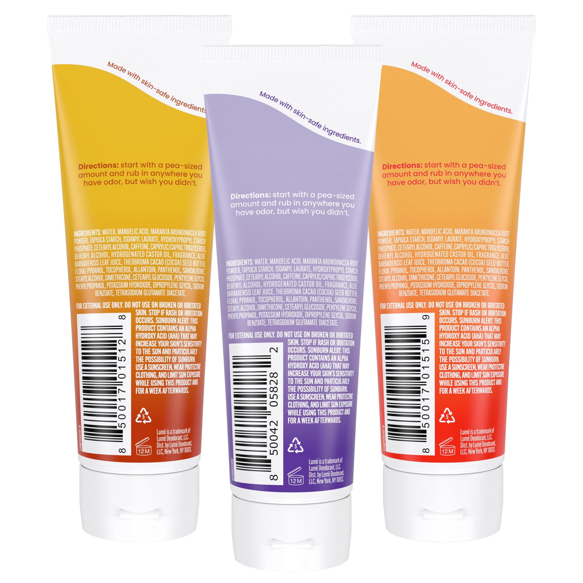 Lume Déodorant Sans Aluminium et Sans Bicarbonate respectueux de la peau.