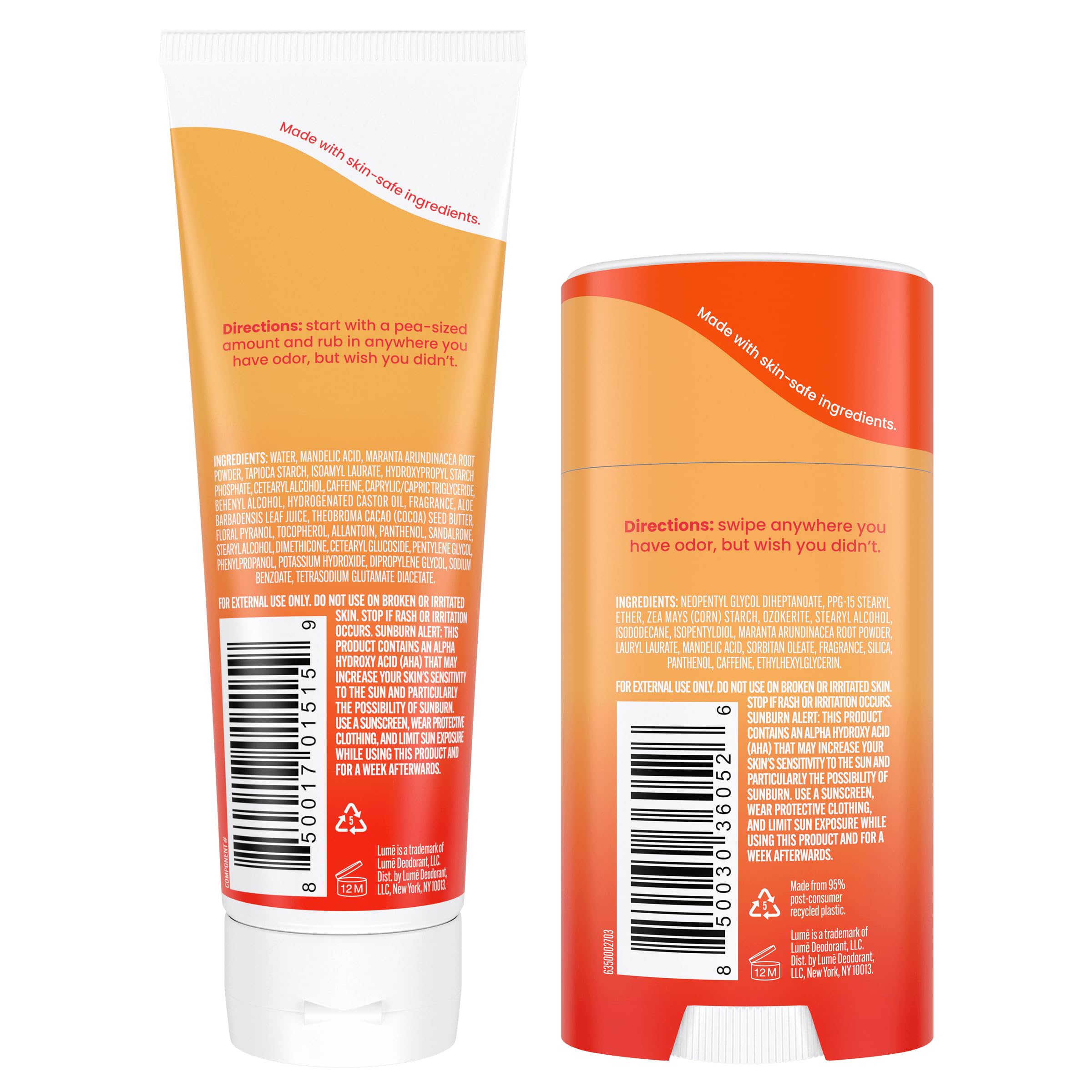 Lume déodorant stick solide invisible, glisse facile pour une application ciblée.