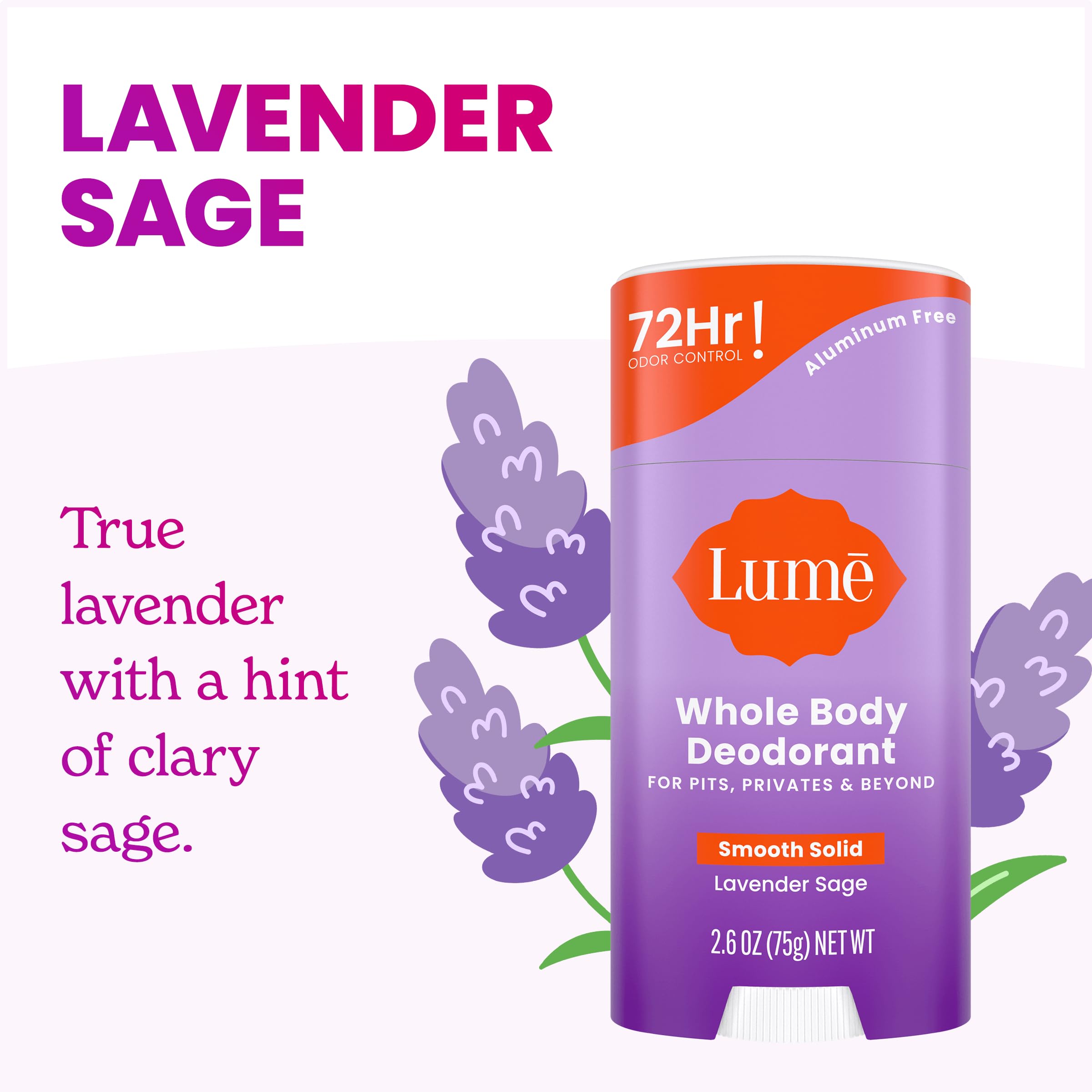 Lume Lavande Sauge emballage boîte sans aluminium et bicarbonate