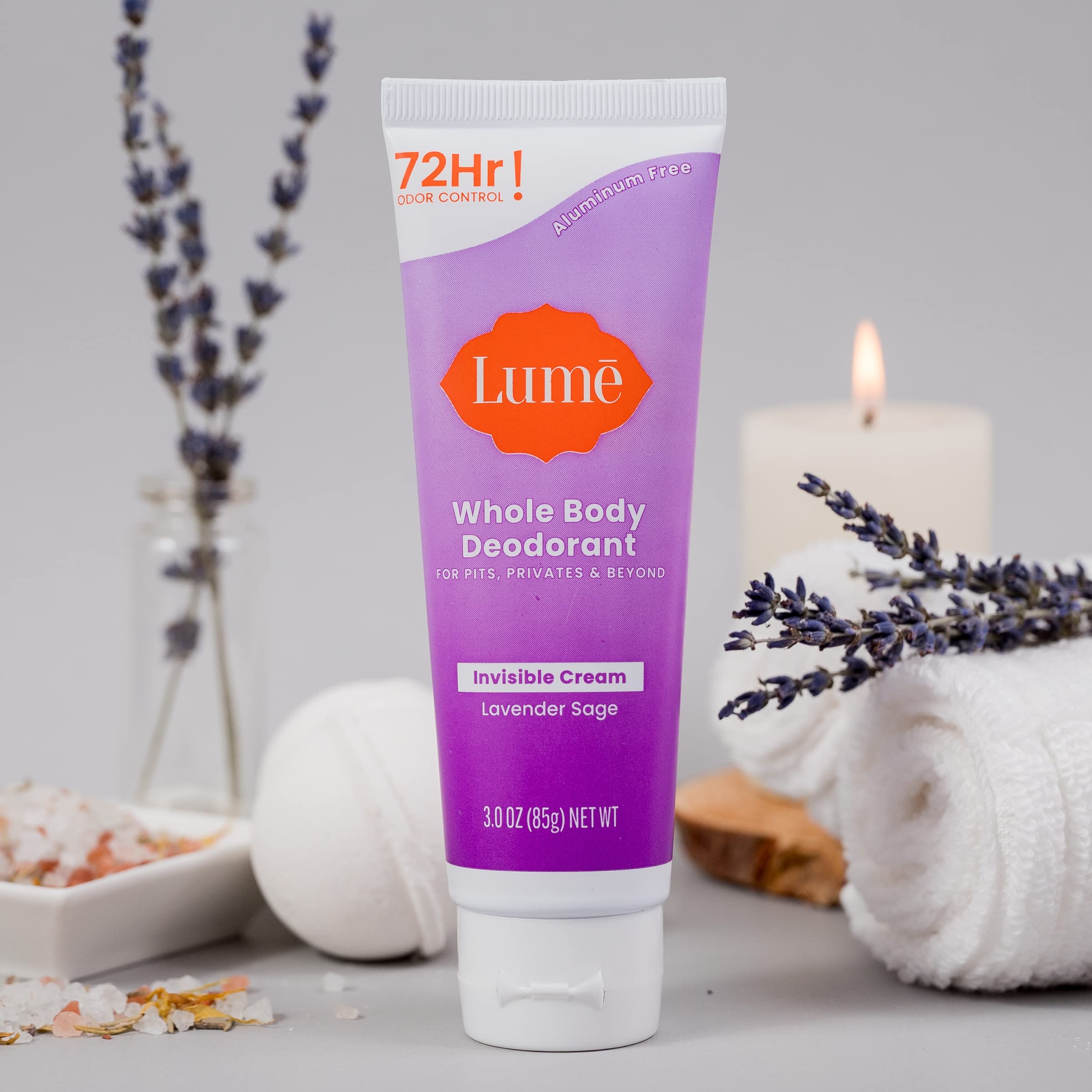 Lume three-ounce-tube is portable for home, gym, or travel.