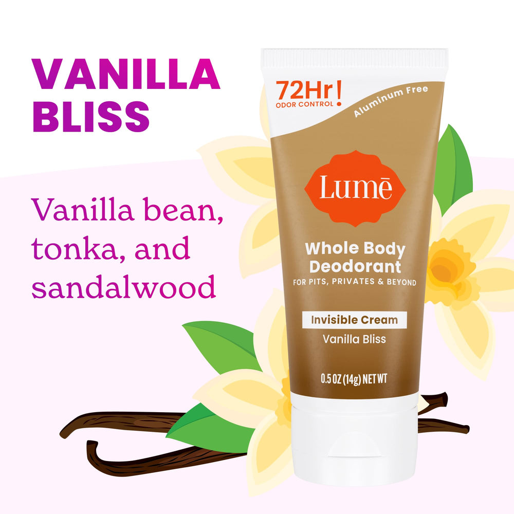 Lume emballage creme invisible mini, vanille-bonheur pour bien-etre.