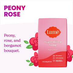 Mousse dense et crémeuse de Lume Peony Rose.