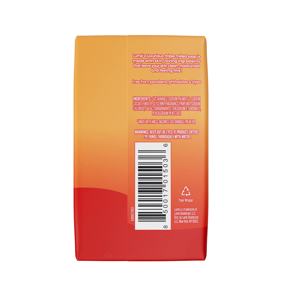 Savon Lume barre, mousse riche et durable pour la peau.