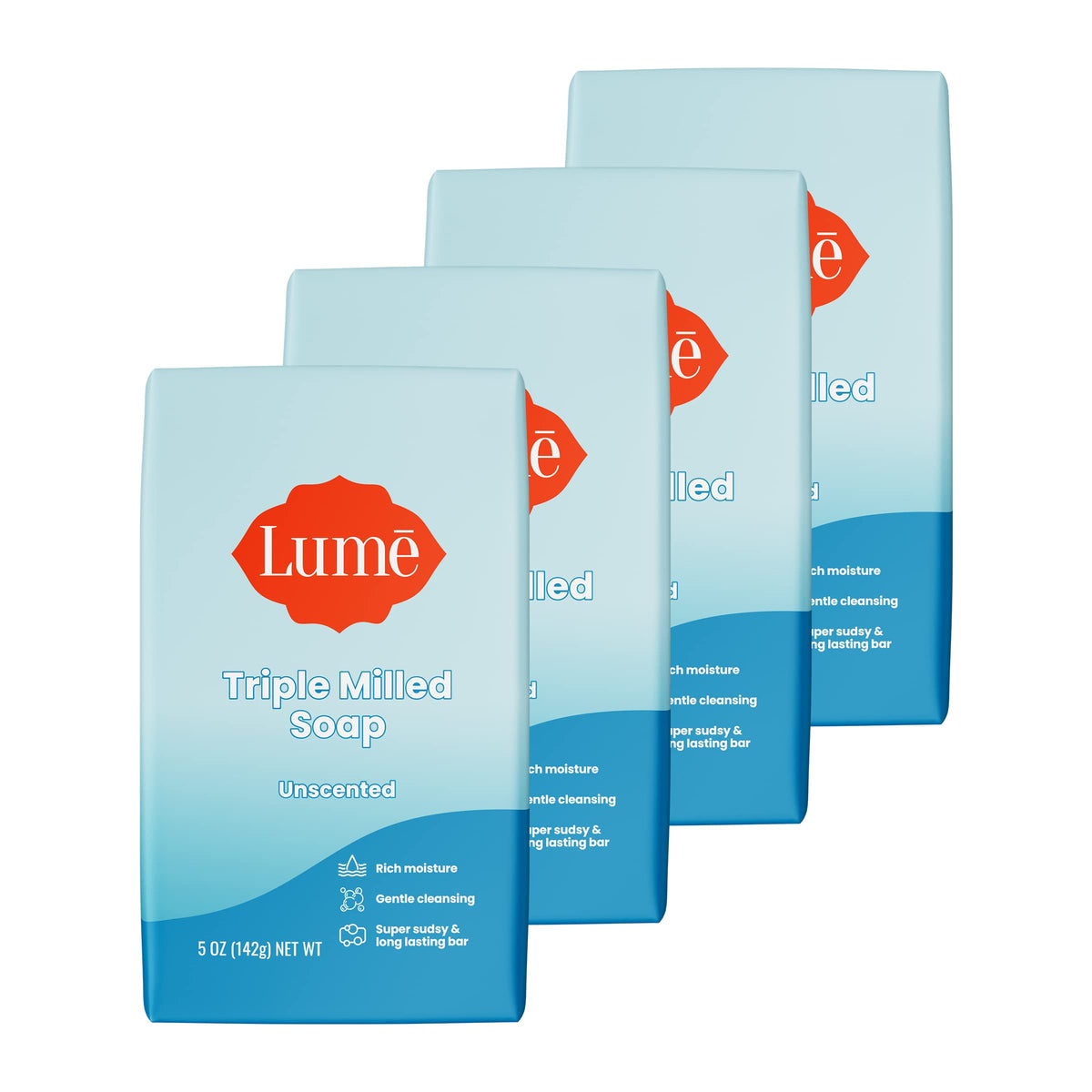 Lume savon-barre triple-moulage hydratation riche pour peau