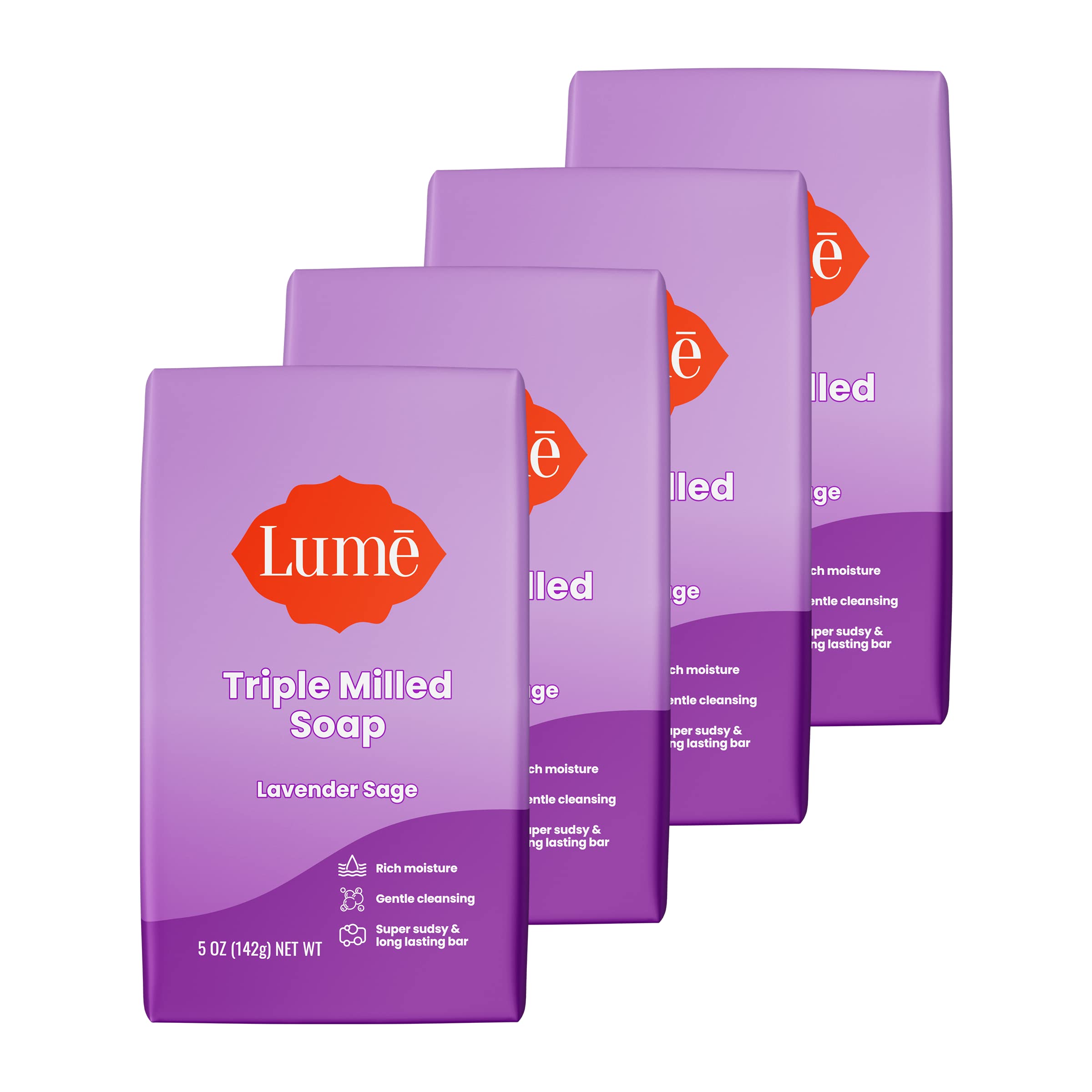Savon Lume en barre Lavande-Sauge: texture crémeuse et hydratante