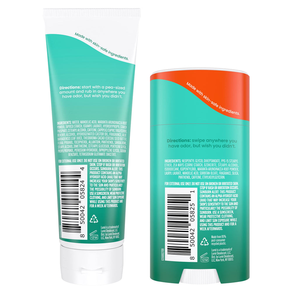 Stick solide Lume Menthe Concombre, protection durable sans résidus.