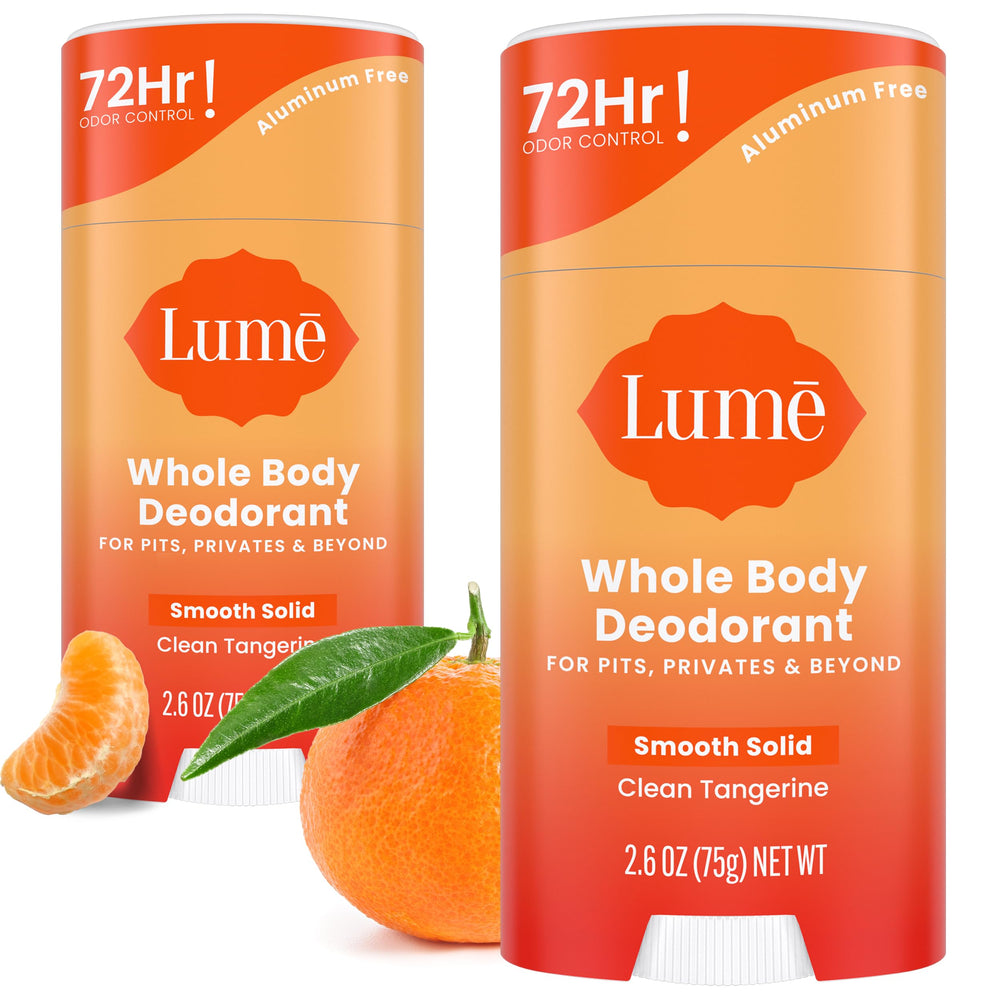 Lume Stick Solide Lisse Tangerine pour une application rapide et fraîche.