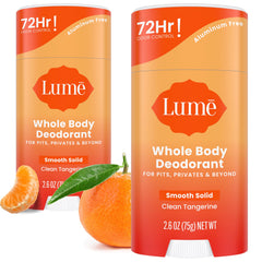 Lume Stick Solide Lisse Tangerine pour une application rapide et fraîche.