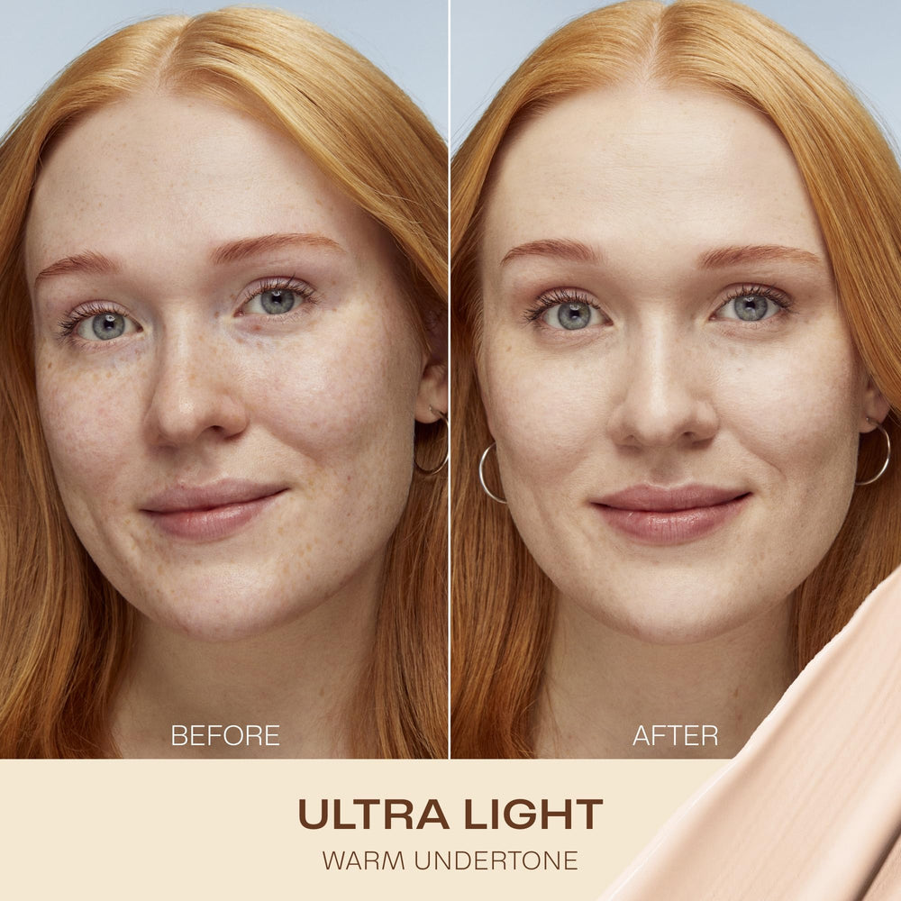 Échantillon swatch teinte moyenne Lumene CC Cream pour vérifier l'unification du teint.