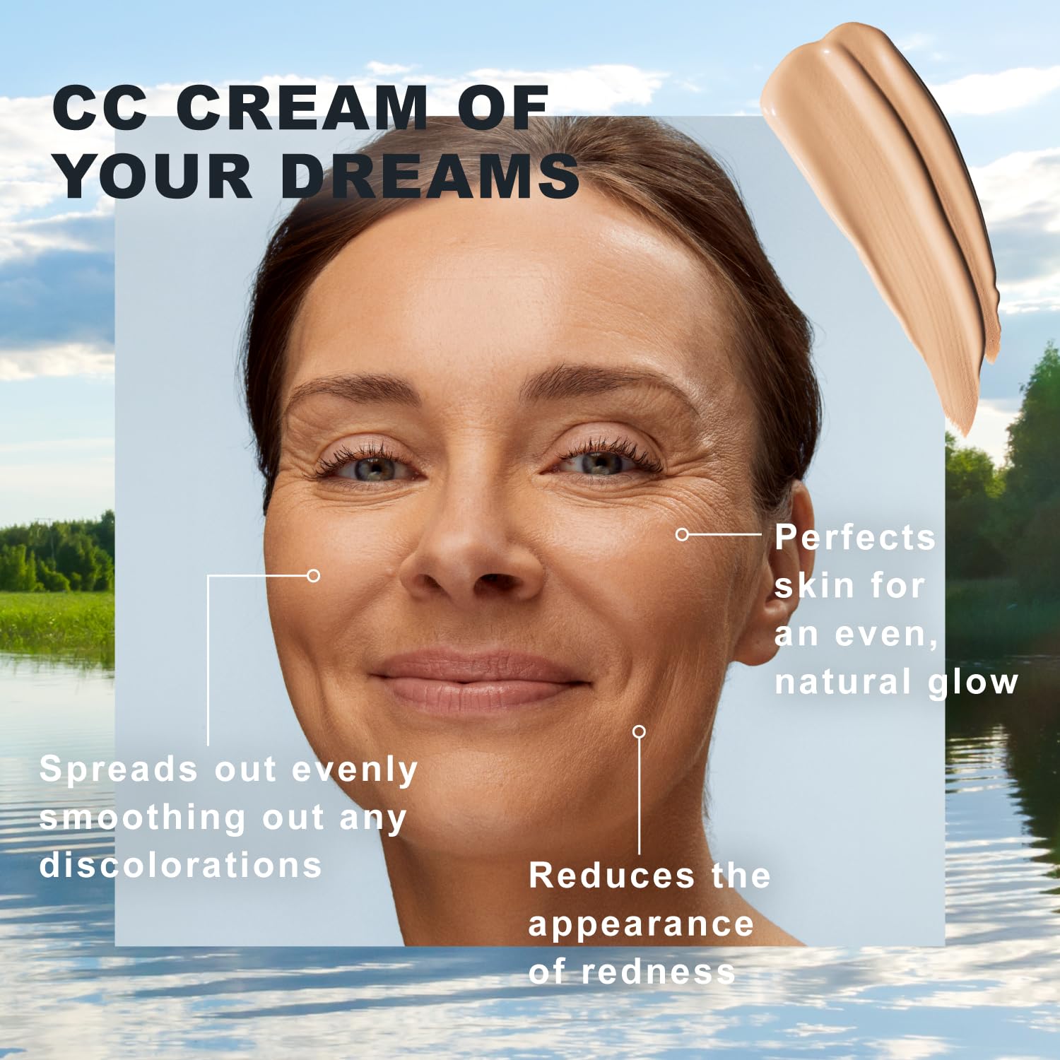 Lumene CC Cream contient eau arctique pour une sensation fraîche.