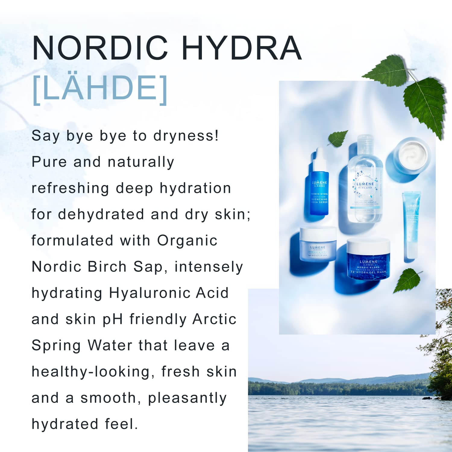 Lumene Nordic Hydra Arctic sève de bouleau biologique et eau arctique hydratantes