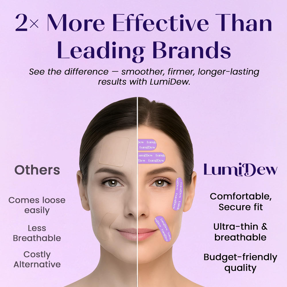 Patch LumiDew sans silicone pour usage nocturne confortable.