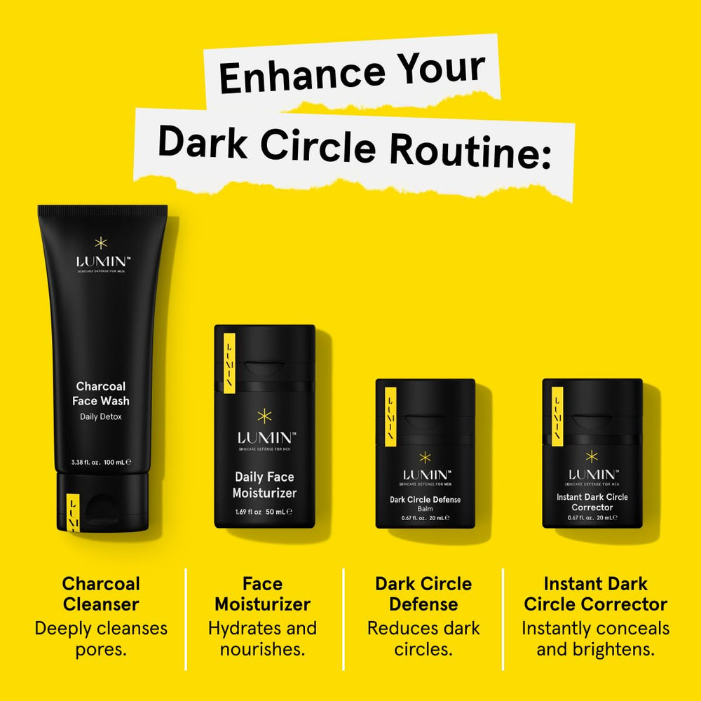 Lumin Instant Dark Circle Corrector for Men daily-use visualization on light-medium skin tones