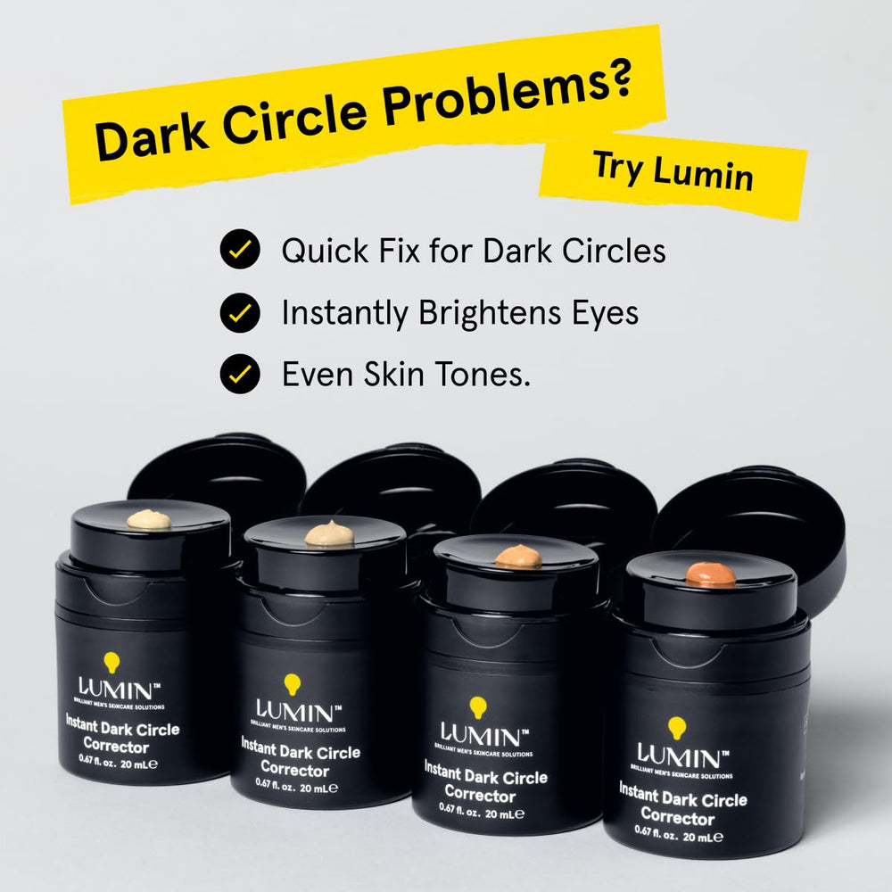 Lumin Instant Dark Circle Corrector for Men packaging box with sleek design