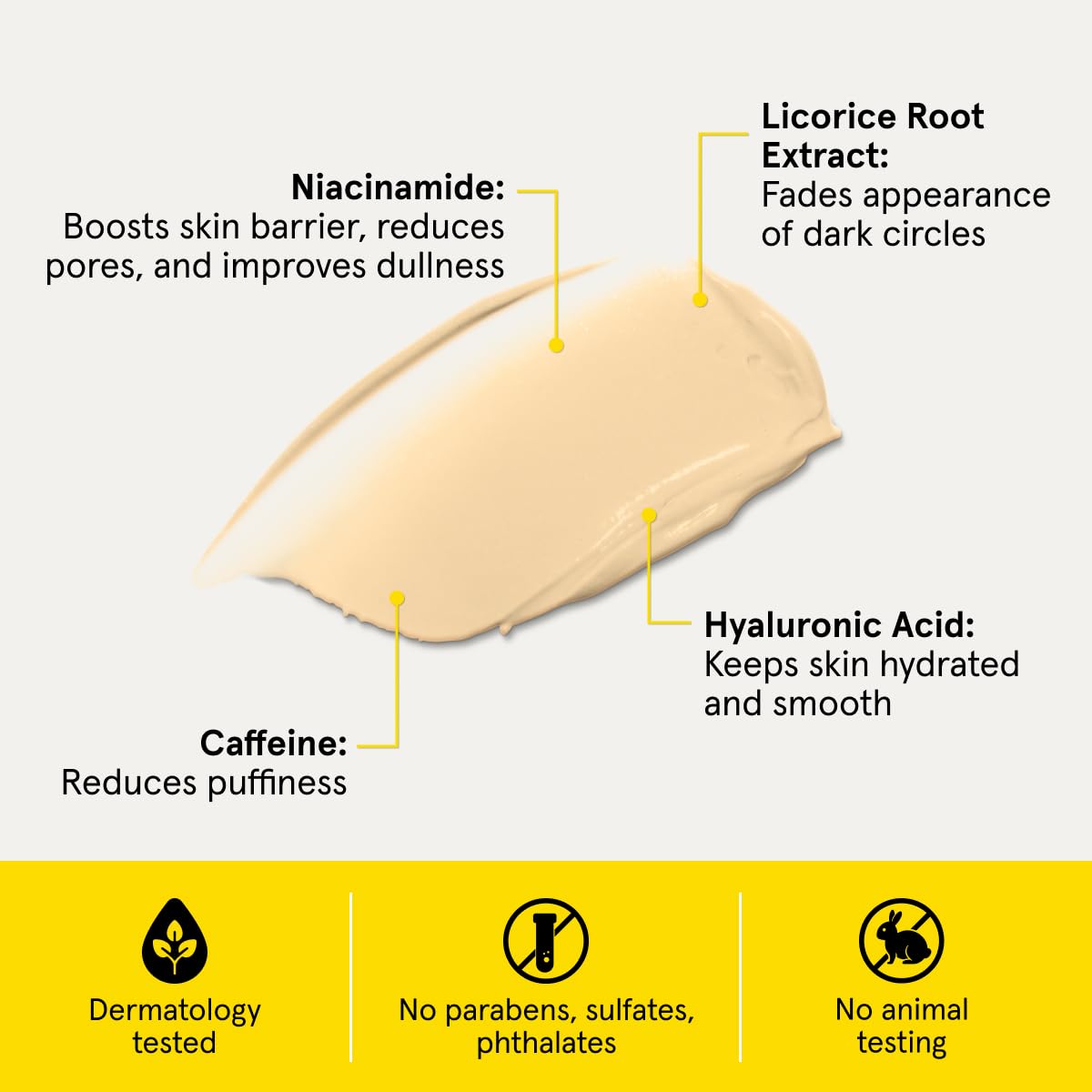 Lumin Instant Dark Circle Corrector for Men under-eye close-up showing reduced puffiness