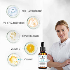 LuminaSkin sérum vitamine C avec acide férulique, protection antioxydante et éclat