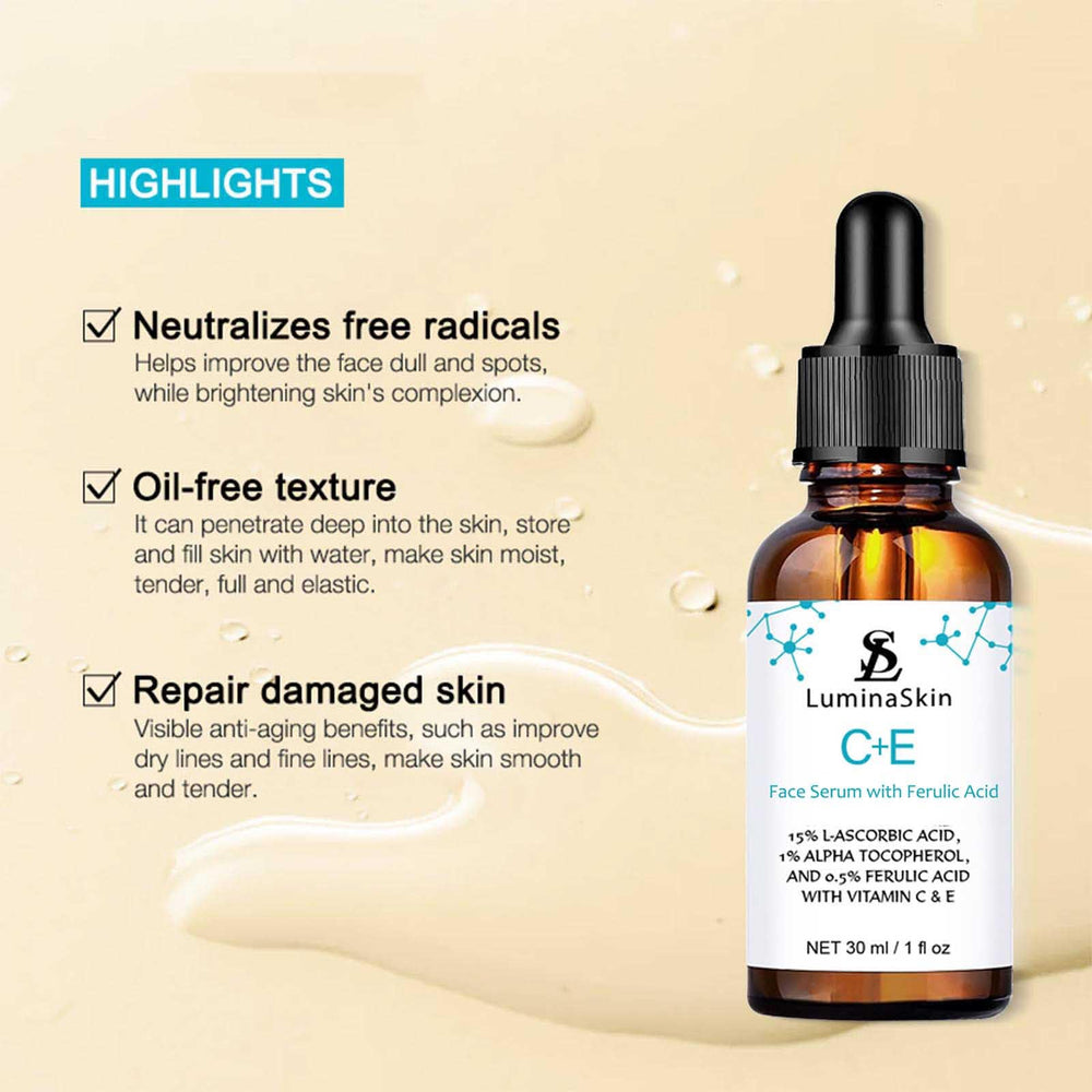 LuminaSkin sérum vitamine C et vitamine E pour teint plus uniforme