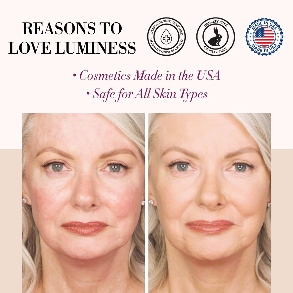 Luminess Air Silk 4-en-1, soie hydrolysée pour atténuer les ridules visibles.